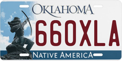 OK license plate 660XLA
