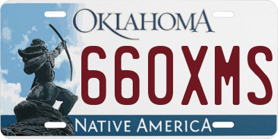 OK license plate 660XMS