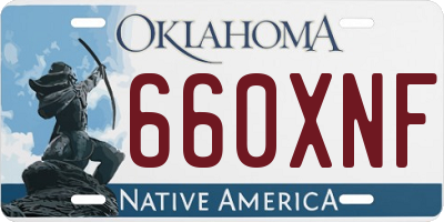 OK license plate 660XNF