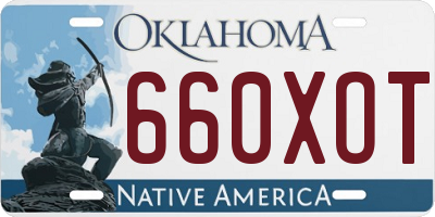OK license plate 660XOT