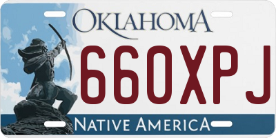 OK license plate 660XPJ