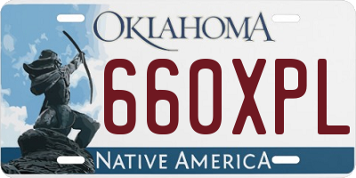 OK license plate 660XPL