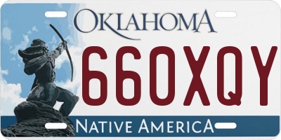 OK license plate 660XQY