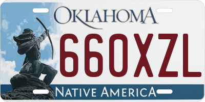 OK license plate 660XZL