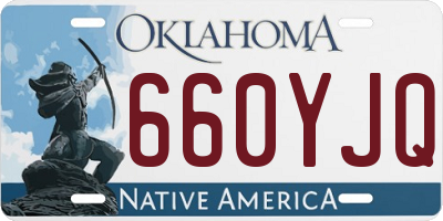 OK license plate 660YJQ