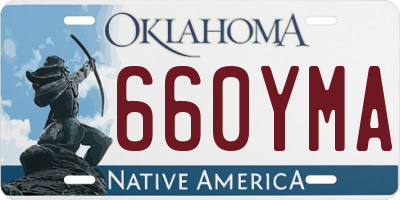 OK license plate 660YMA