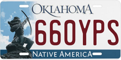 OK license plate 660YPS
