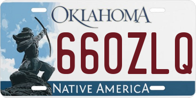OK license plate 660ZLQ