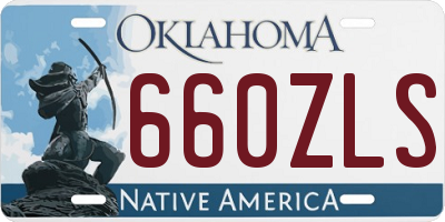OK license plate 660ZLS