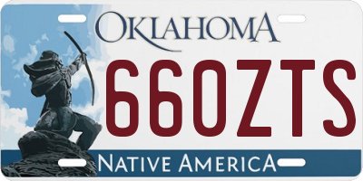 OK license plate 660ZTS