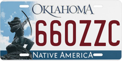 OK license plate 660ZZC