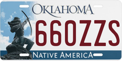 OK license plate 660ZZS