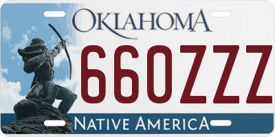 OK license plate 660ZZZ