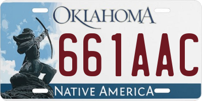 OK license plate 661AAC