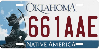OK license plate 661AAE
