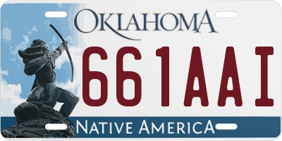 OK license plate 661AAI