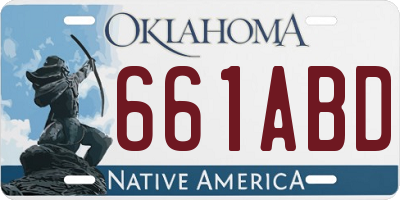 OK license plate 661ABD