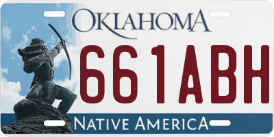 OK license plate 661ABH