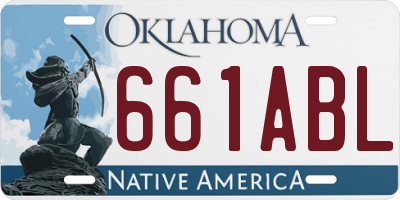OK license plate 661ABL