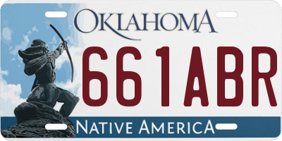OK license plate 661ABR