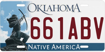 OK license plate 661ABV