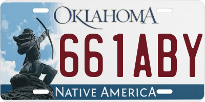 OK license plate 661ABY