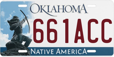 OK license plate 661ACC