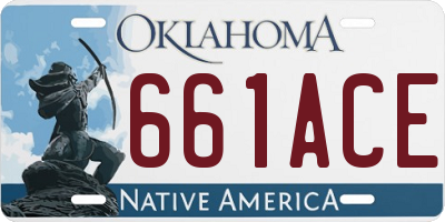 OK license plate 661ACE