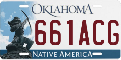 OK license plate 661ACG