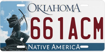 OK license plate 661ACM