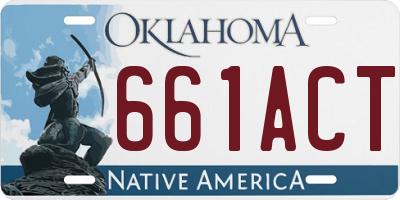 OK license plate 661ACT
