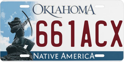 OK license plate 661ACX