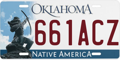 OK license plate 661ACZ