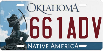 OK license plate 661ADV