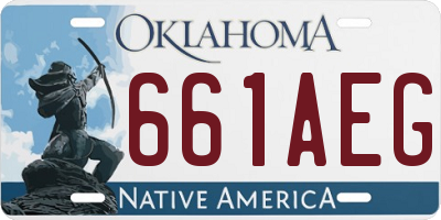 OK license plate 661AEG