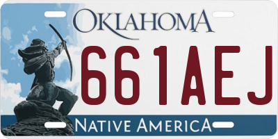 OK license plate 661AEJ