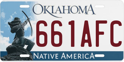 OK license plate 661AFC