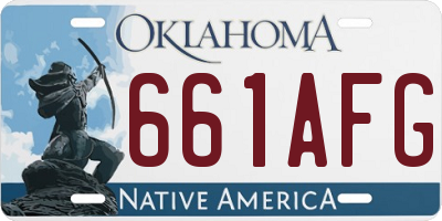 OK license plate 661AFG