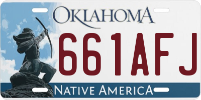 OK license plate 661AFJ
