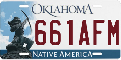OK license plate 661AFM