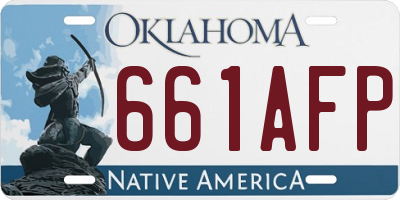 OK license plate 661AFP