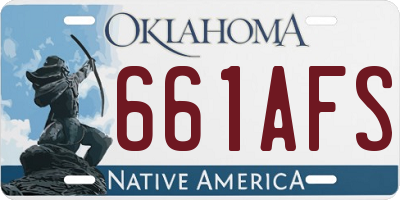 OK license plate 661AFS