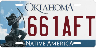 OK license plate 661AFT