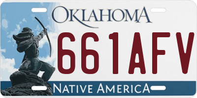 OK license plate 661AFV