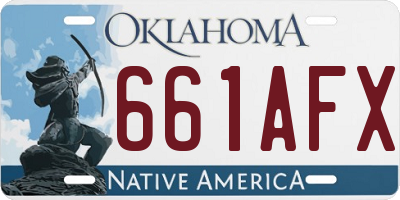 OK license plate 661AFX