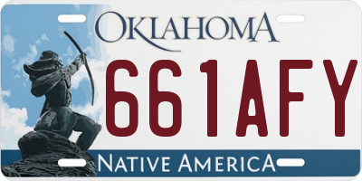 OK license plate 661AFY