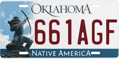 OK license plate 661AGF