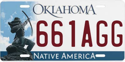 OK license plate 661AGG