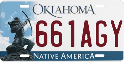 OK license plate 661AGY