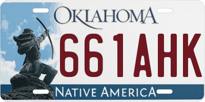 OK license plate 661AHK